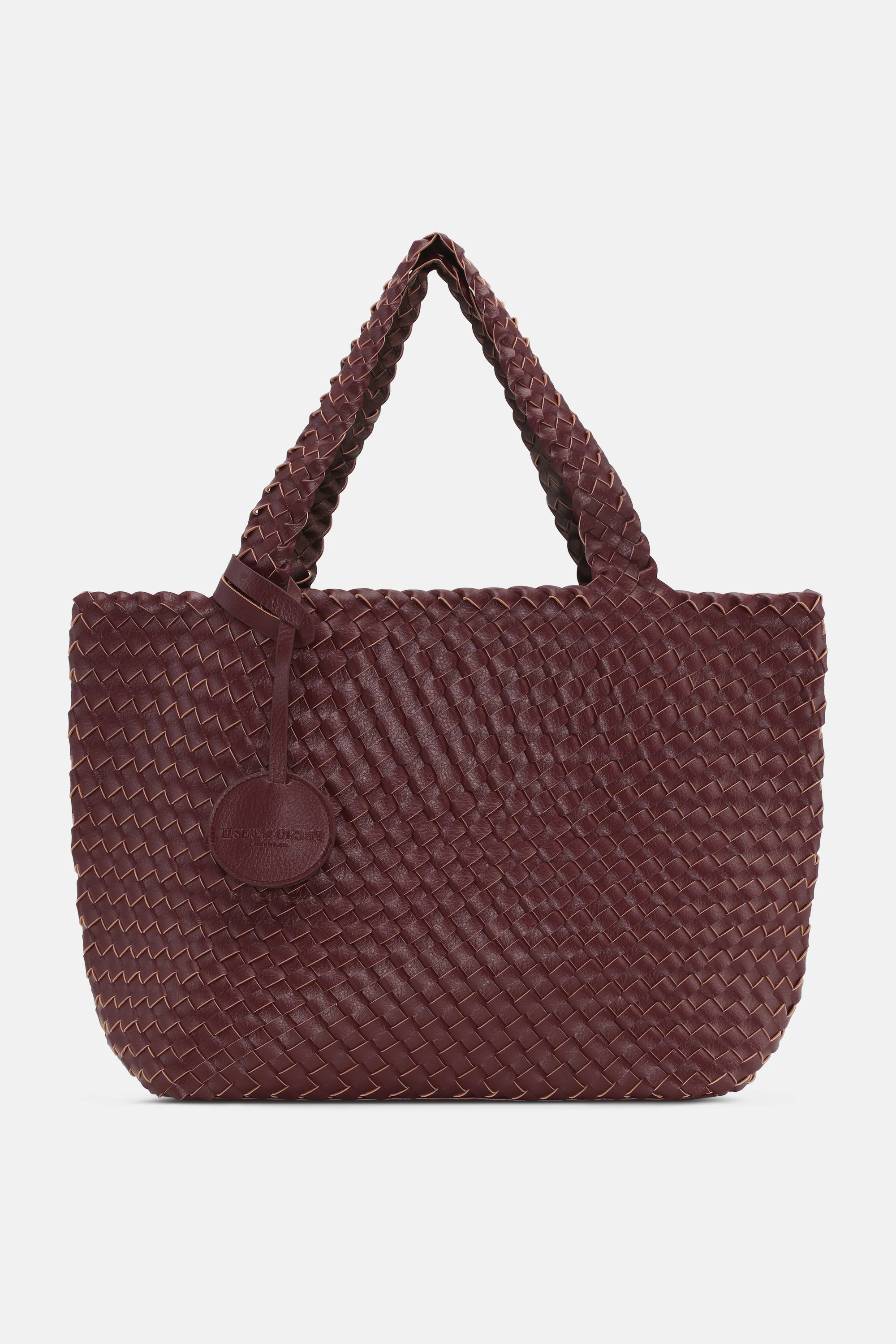 Tote Bag Flettet - Maroon Banner Ebony